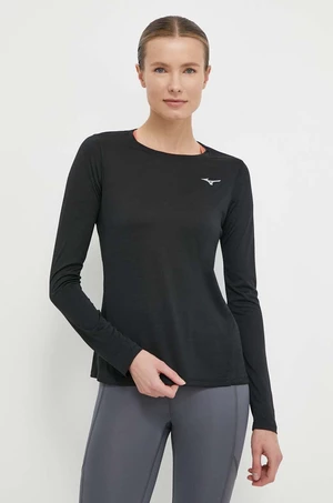 Bežecké tričko s dlhým rukávom Mizuno Impulse Core čierna farba, J2GAA722