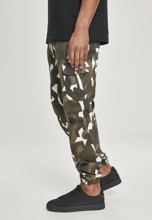 Wooden Camo Pants Geometric Camo Stretch Twill Cargo Pants