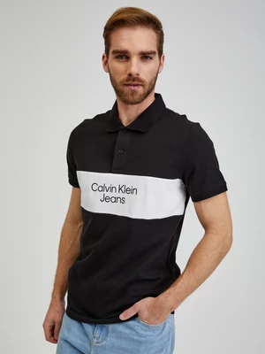 Calvin Klein Jeans Polo triko Černá