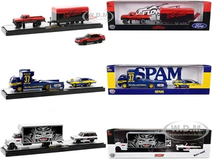 Auto Haulers Set of 3 Trucks Release 60 Limited Edition to 8400 pieces Worldwide 1/64 Diecast Model Cars by M2 Machines