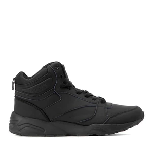 Czarne skórzane sneakersy męskie