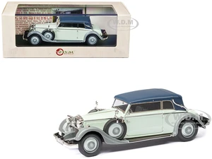 1933-37 Mercedes-Benz 290 W18 Lang Cabriolet B (Top Up) Two-Tone Gray Limited Edition to 250 pieces Worldwide 1/43 Model Car by Esval Models