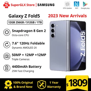 Global Version Samsung Galaxy Z Fold5 5G 7.6" Foldable Screen Snapdragon 8 Gen 2 Galaxy Z Fold 5 with 50MP Triple Cameras NFC