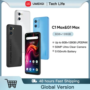 UMIDIGI C1 Max & G1 Max Smartphone Unisoc T610 Octa-Core 6GB+128GB Android 12 50MP Camera 5150mAh Battery Dual SIM Cellphone