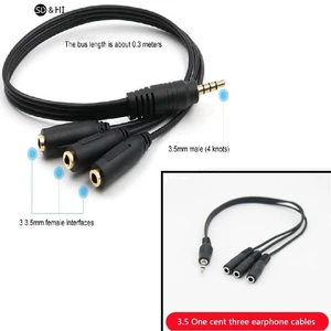 Aux Multi Headphone Earphone Audio Splitter Adapter 3.5mm Jack HUB Spliter Cable