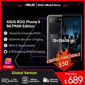ASUS ROG Phone 6 BATMAN Limited Edition 5G Gaming Phone MediaTek Dimensity 9000+ 165Hz AMOLED Screen Mobile Phone