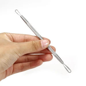 1PC Silver Blackhead Needles Comedone Acne Pimple Blemish Remover Tool Spoon for Face Skin Care Facial Pore Cleaner Tool