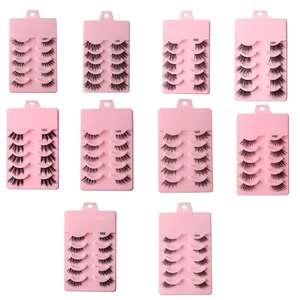 Cat-Eye Wispy False Eyelashes Fluffy-Volume Strip Fake Eyelashes Accent Corner 3/4-Eye Lashes DIY Cluster Half Eyelashes