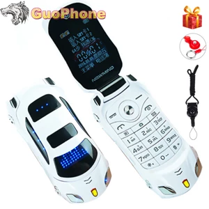NEWMIND F15 Flip Mobile Phone With Camera Dual SIM LED Light 1.8 inch Screen Luxury Car Cell Phone(Free Add Russian keyboard)