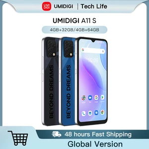 UMIDIGI A11S Global Version Smartphone 4GB 32GB 5150 mAh 16MP Triple Camera 6.53" HD+ Large Full Display Cellphone
