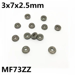 10Pcs MF73ZZ 3x7x2.5 mm Flange Bearings Deep Groove Ball Bearing High Quality MF73