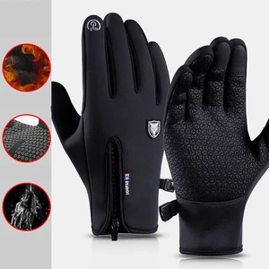 Unisex Touch Screen Windproof Cycling Gloves Full Finger Waterproof Cold Proof Silicone Anti-slip Winter Outdoor Climbin