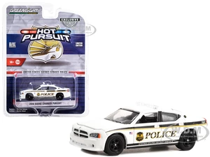 2010 Dodge Charger Pursuit White "United States Secret Service Police" Washington DC "Hot Pursuit" Special Edition 1/64 Diecast Model Car by Greenlig