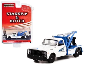 1969 Chevrolet C-30 Dually Wrecker Tow Truck White "Roscoe Tow" "Starsky and Hutch" (1975-1979) TV Series Hollywood Special Edition Series 2 1/64 Die
