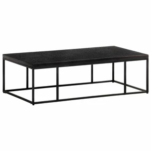 Coffee Table Carved Top Black 43.3"x23.6"x13.4" Solid Mango Wood