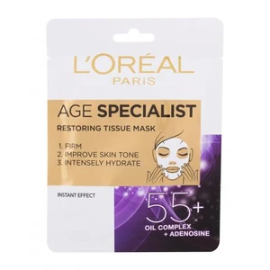 L´Oréal Paris Age Specialist 55+ 1 ks pleťová maska na normálnu pleť; na dehydratovanu pleť; proti vráskam; na rozjasnenie pleti