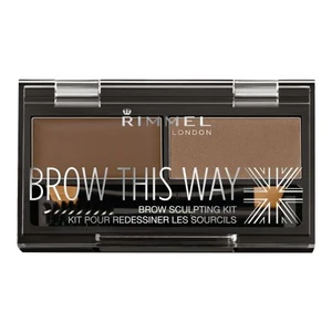 Rimmel London Brow This Way 2,4 g set a paletka na obočí pro ženy 002 Medium Brown