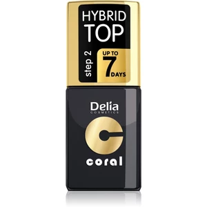 Delia Cosmetics Coral Nail Enamel Hybrid Gel gélový vrchný lak na nechty 11 ml