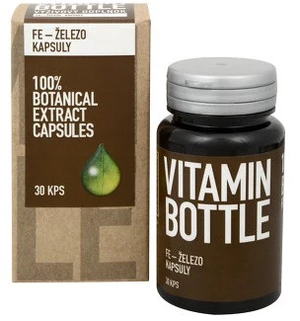 Fe - Železo kapsle - Vitamin Bottle, 30 kapslí,Fe - Železo kapsle - Vitamin Bottle, 30 kapslí