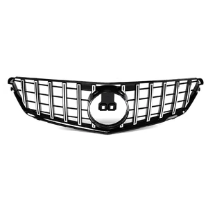 Chrome Silver GT R AMG Style Front Grill Grille For 08-14 Mercedes Benz C-Class W204 C200 C300