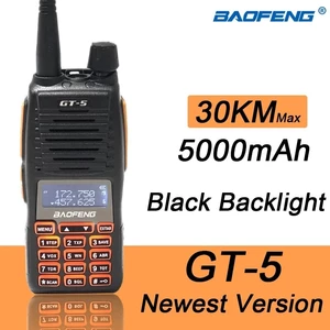 Baofeng GT-5 10W Walkie Talkie Two Way Ham Radio Flash Light Dual PTT HF Transceiver 30KM Long Range Portable Radios Upg