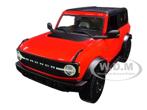 2021 Ford Bronco Wildtrak Red with Black Top "Special Edition" 1/18 Diecast Model Car by Maisto