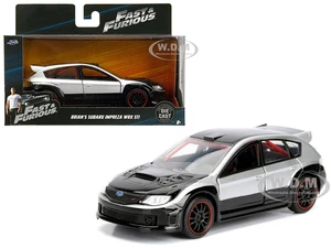 Brians Subaru Impreza WRX STI Silver and Black "Fast &amp; Furious" Movie 1/32 Diecast Model Car by Jada