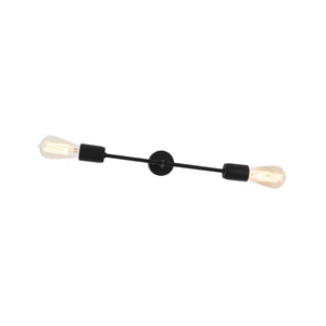 Čierna nástenná lampa na 2 žiarovky Custom Form Twigo, šírka 43 cm