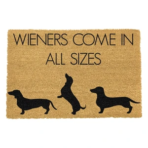 Rohožka z prírodného kokosového vlákna Artsy Doormats Weiners Come In All Sizes, 40 x 60 cm