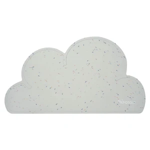 Sivé silikónové prestieranie Kindsgut Cloud Confetti, 49 x 27 cm