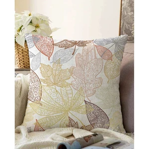 Obliečka na vankúš s prímesou bavlny Minimalist Cushion Covers Oriental Leaves, 55 x 55 cm
