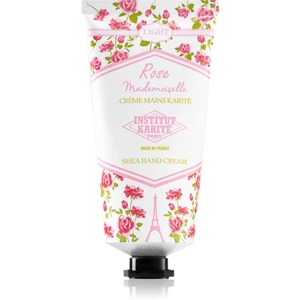 Institut Karité Paris Rose Mademoiselle Shea Hand Cream lehký krém na ruce s bambuckým máslem tube + box 75 ml