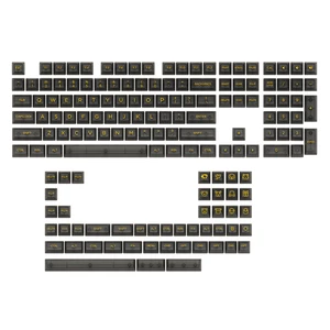 AKKO 155 Keys Clear Translucent Keycap Set ASA Profile UV Printing PC Transparent Custom Keycaps for Mechanical Keyboard