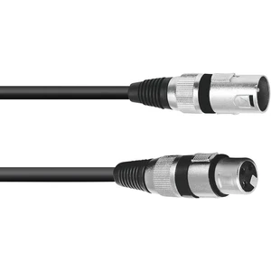 Omnitronic 30220405 XLR prepojovací kábel [1x XLR zástrčka 3pólová - 1x XLR zásuvka 3pólová] 1.00 m čierna