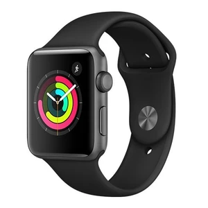 Apple Watch Series 3 GPS, 42mm Space Grey Aluminium Case with Black Sport Band