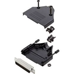 Sada D-SUB kolíkové lišty encitech DTPK-P-25-DBP-K, 180 °, pólů 25, pájecí kalíšek, 1 sada