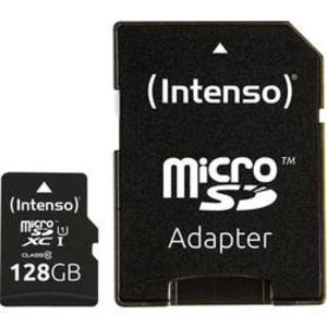 Paměťová karta microSDXC, 128 GB, Intenso Premium, Class 10, UHS-I, vč. SD adaptéru