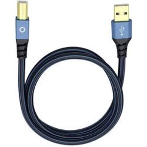 USB 2.0 kabel Oehlbach USB Plus B 9341, 1.00 m, modrá