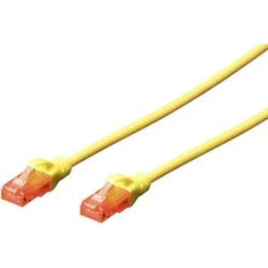 Síťový kabel RJ45 Digitus DK-1612-010/Y, CAT 6, U/UTP, 1.00 m, žlutá