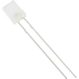 LED s vývody HuiYuan 2534W2D-KHD-C, typ čočky hranatý, 2 x 5 mm, 120 °, 20 mA, bílá