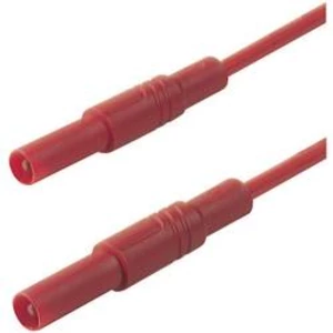 SKS Hirschmann MLS SIL GG 100/1 bezpečnostní měřicí kabely [lamelová zástrčka 4 mm - lamelová zástrčka 4 mm] červená, 1.00 m