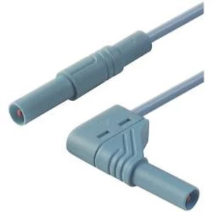 SKS Hirschmann MLS WG 100/1 bl bezpečnostní měřicí kabely [lamelová zástrčka 4 mm - lamelová zástrčka 4 mm] modrá, 1.00 m