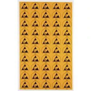 ESD označovací štítek Wolfgang Warmbier (d x š) 30 mm x 25 mm, 50 ks, žlutá, černá 2850.3025 samolepicí