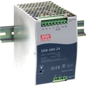 Síťový zdroj na DIN lištu Mean Well SDR-480-48, 1 x, 48 V/DC, 10 A, 480 W