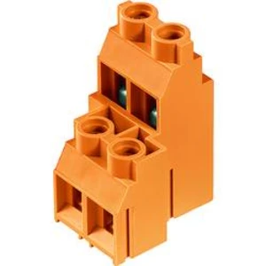 Dvojřadá svorka Weidmüller LL2N 9.52/04/90 5.0SN OR BX 1926350000, 4 mm², Pólů 4, oranžová, 10 ks