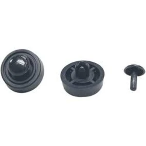Podstavná nožka přístrojová (Ø x v) 15.8 mm x 4.5 mm, černá, 4 ks