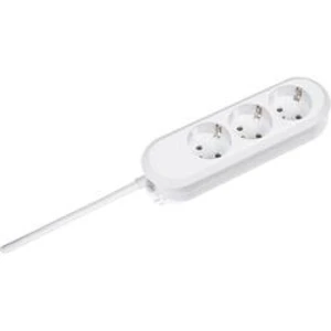 Zásuvková lišta bez spínače Bachmann Electric Smart, 387272, 3 zásuvky, 5 m, bílá