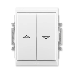 ABB Element,Time žaluziové tlačítko č.1/0+1/0 IP44 bílá/bílá 3558E-A88943 03 s blokováním