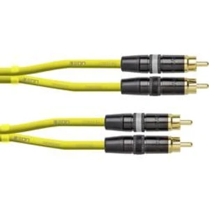 Propojovací kabel Cordial CEONDJRCA1.5Y [1x cinch zástrčka - 1x cinch zástrčka], 1.50 m, žlutá