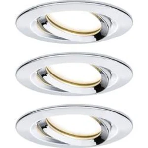 Vestavné svítidlo do koupelny - LED Paulmann Nova Plus 93684, 20.4 W, sada 3 ks, chrom